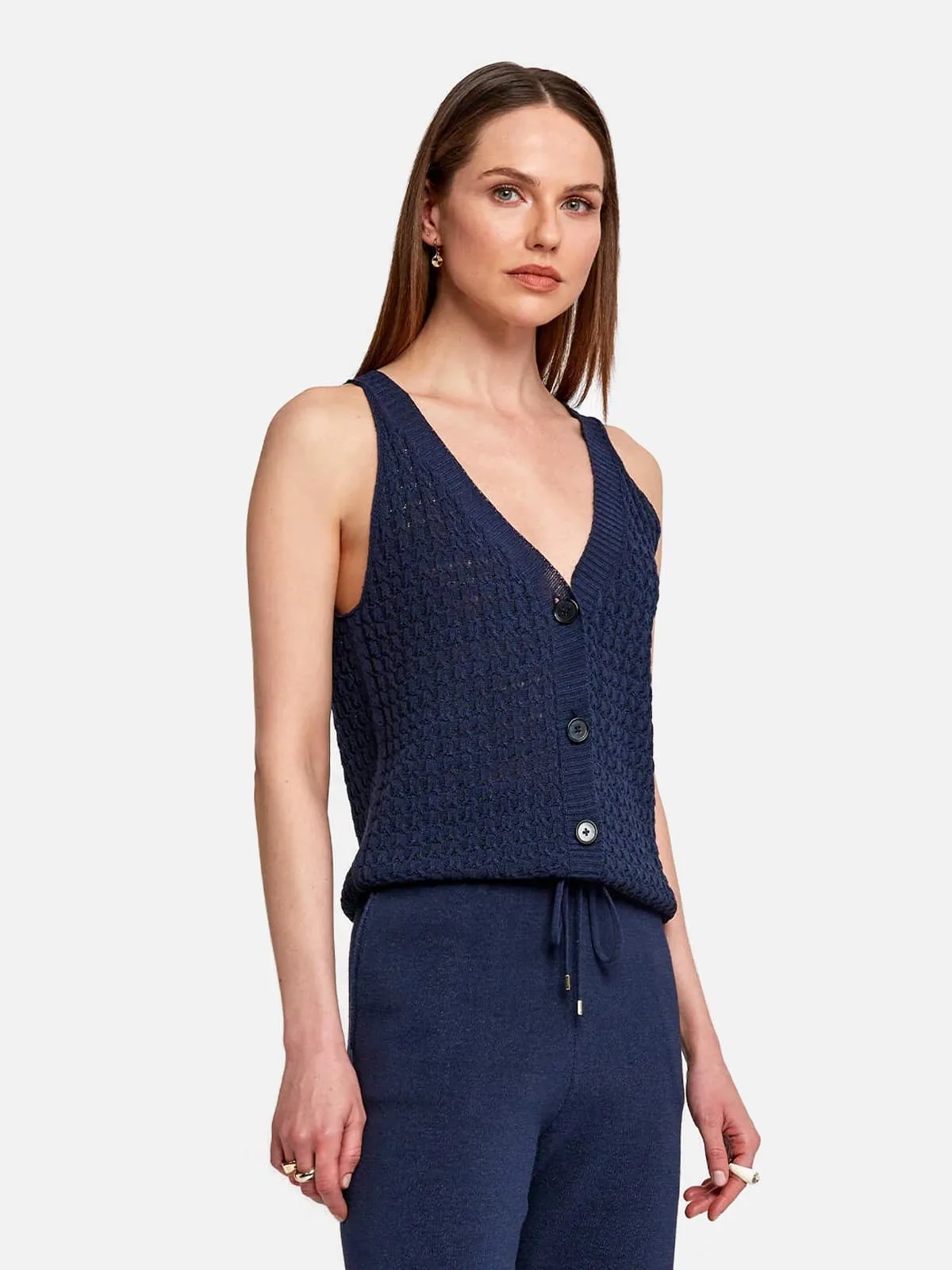 Braid Detailed Sleeveless Flow Top - Image 2
